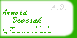 arnold demcsak business card